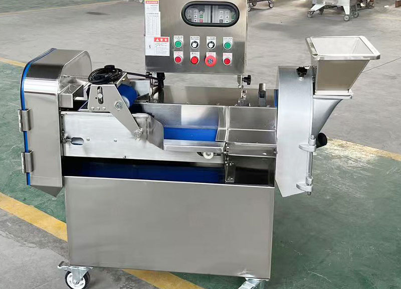vegetable slicing and dicing machine details in factory
